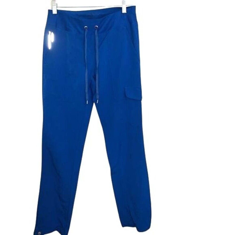 Hh360 Womens Blue Jogger Scrub Pants XS Polyester/Spandex Elastic Waist W/ Draws